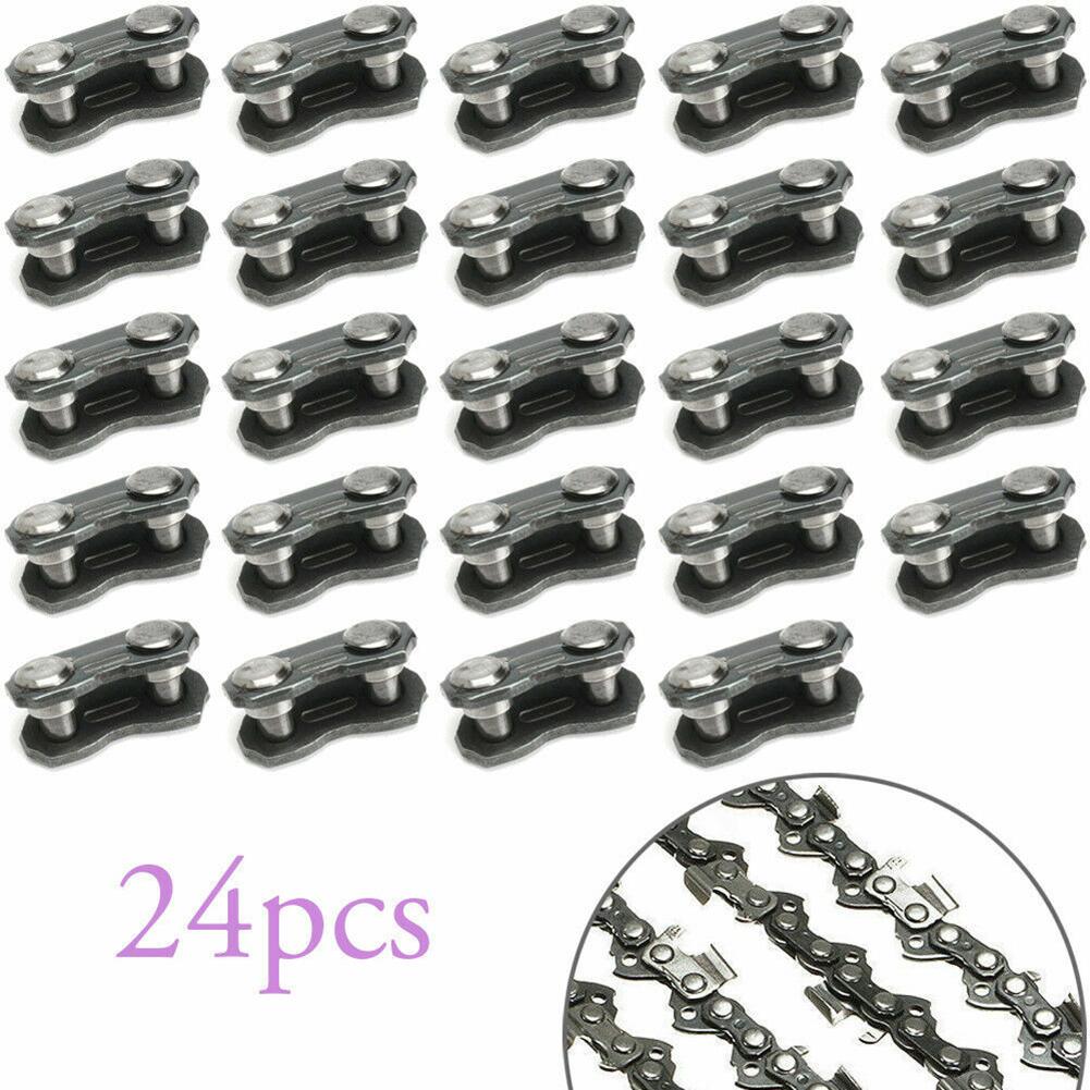 24pcs 3/8\" Chainsaw Chain Link For Oregon Type #72 Repair Preset Straps 050-058 Chains For Woodworking Chainsaw Parts