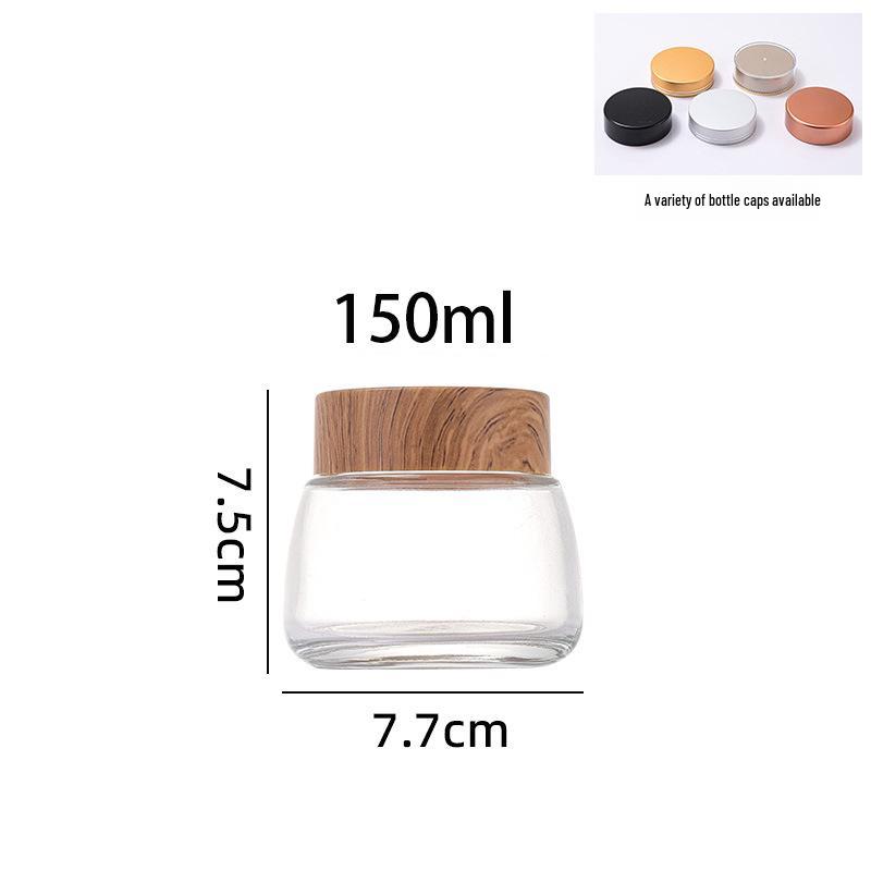 Transparent Round Honey Dispensing Glass Bottle