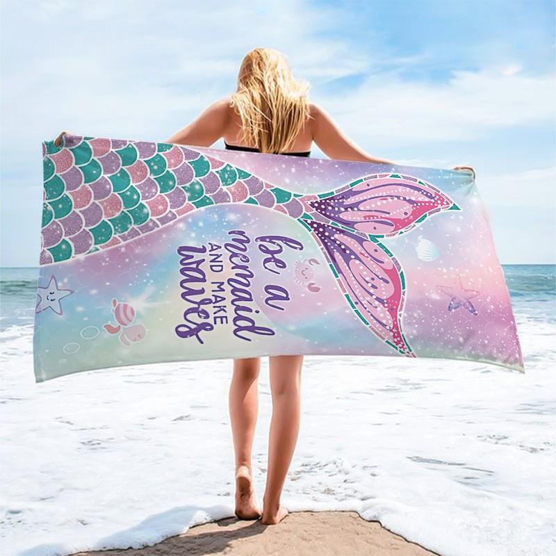 Ręcznik Plażowy Be A Mermaid 150X70 Cm Kąpielowy Dla Dzieci Syrenka