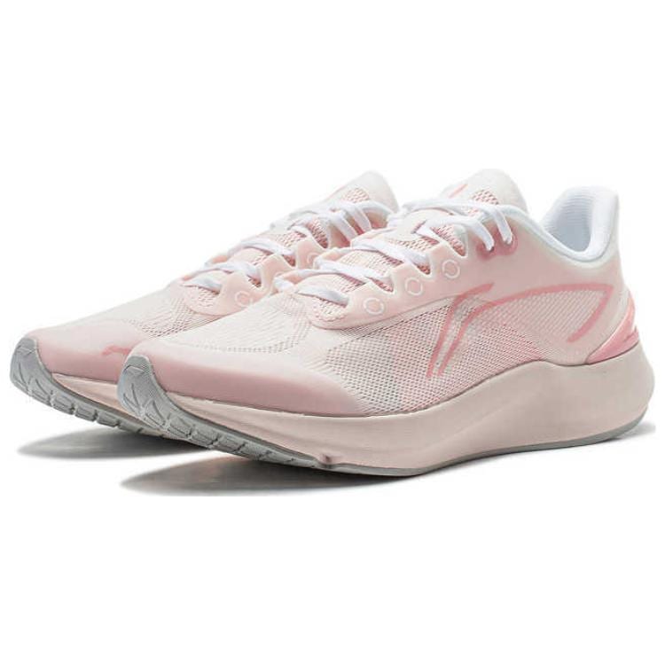 Li Ning Comfortable Cushioning Slip Resistant Low Top Running Shoes Women's Light Rose Pink ARBT004-10