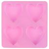1Pcs 4 Cavity Handmade Silicone Soap Mold Heart 3d Craft Soap Making For Candle