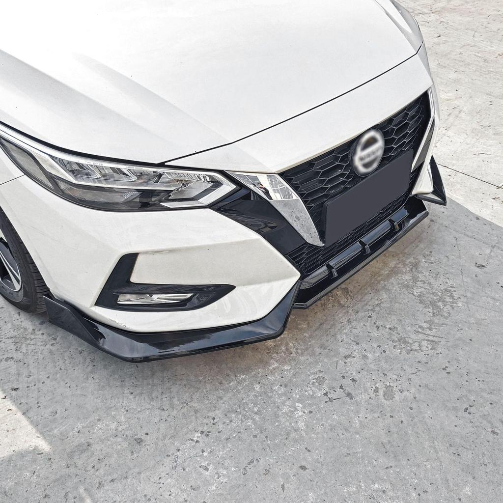 Nissan Sylphy 2014 & 2020 Modification Kit: Front Splitter, No-Drill Honeycomb Front Lip, Bumper, Rear Wing, and Small Body Kit.
