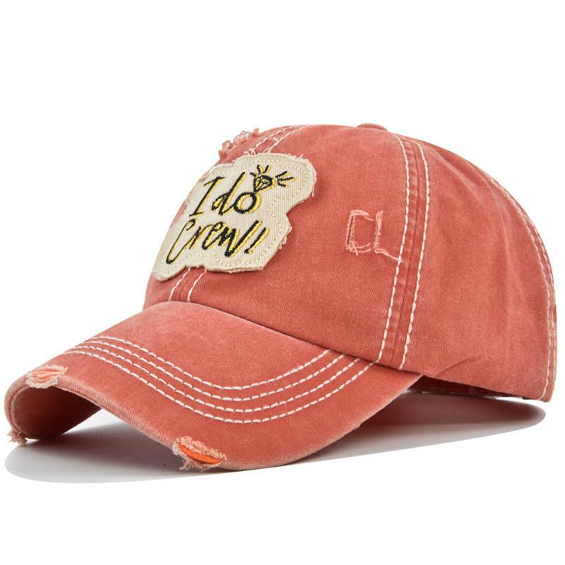 

Cap Baseball Embroidered Thread Hat Washed Baseball Cap Sun Hat Cotton Material оранжевый