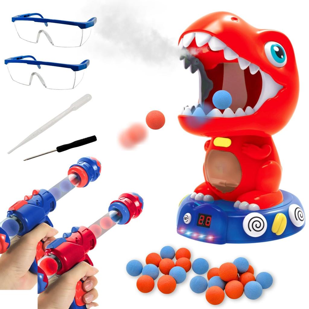 MARUHADO Shooting Game Toy Dinosaur Shooting Set for Boys, Family Game, Target Shooting, Popper Gun, Indoor Game, Target, Casual Version
