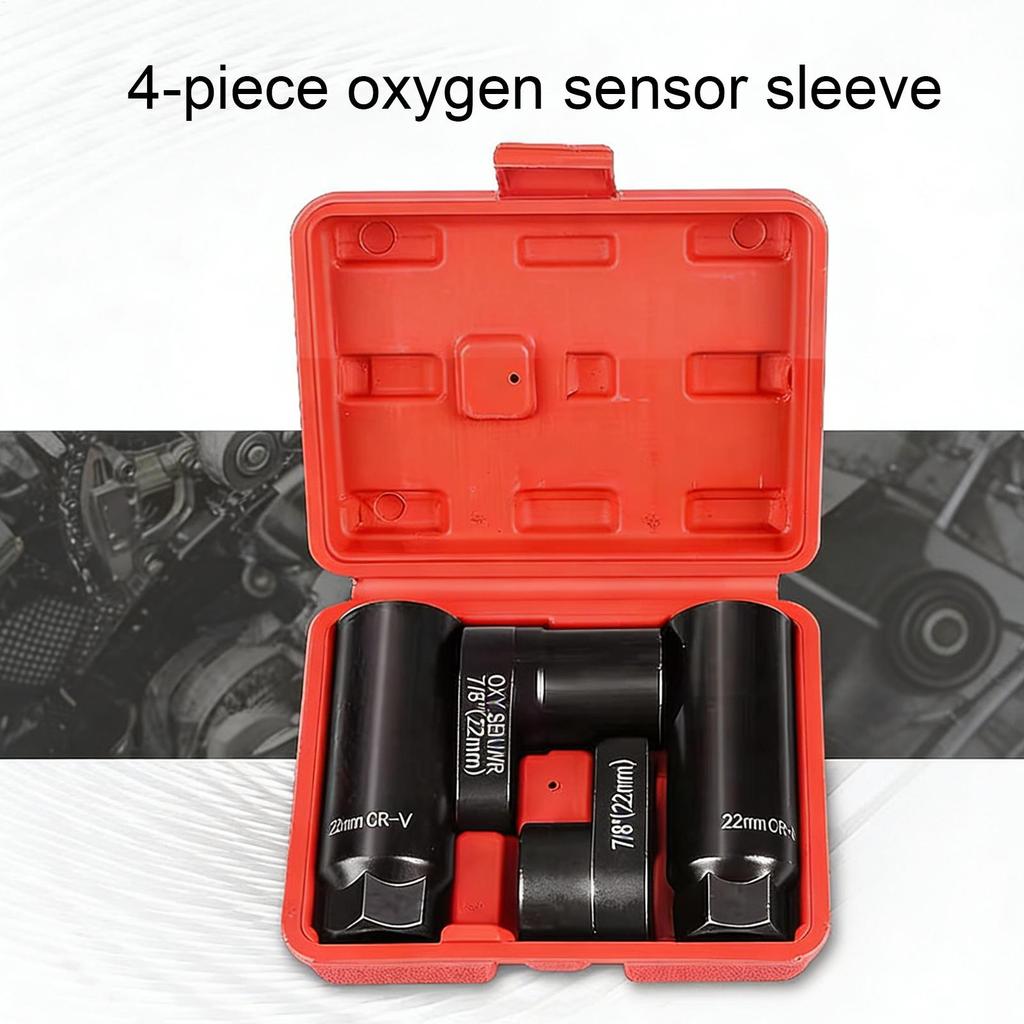 O2 Oxygen Sensor Socket Set with Storage Case Compact Automotive Repair Tool for Car Truck Trailer Pickup, Men Father Mechanic