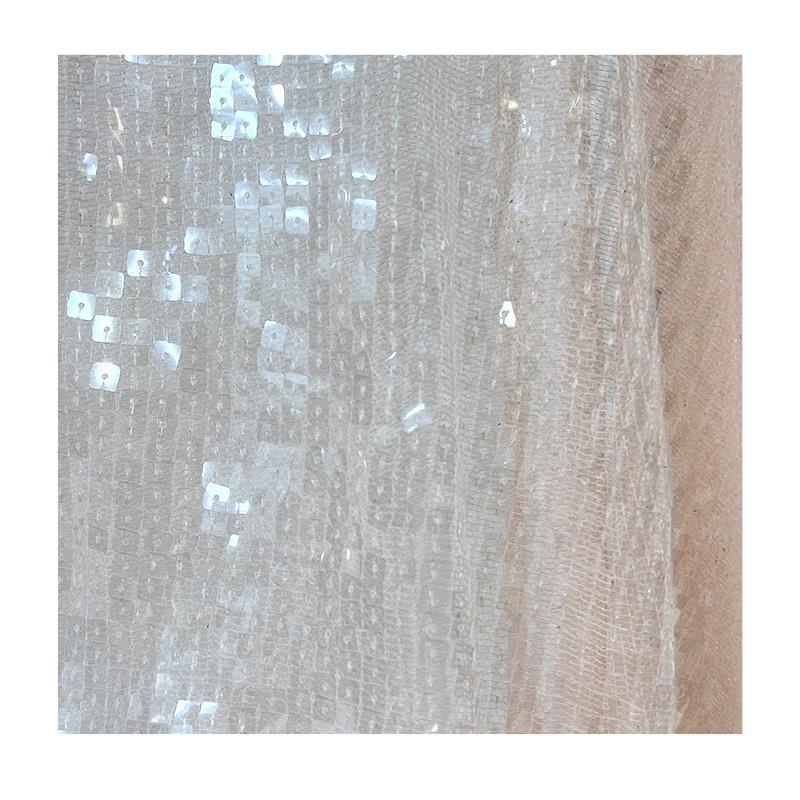 1/3/5yard Embroidered Fabric Mesh Bright Sequins Skin-friendly Thin Gauze for Clothing Accessories and Children's Wear