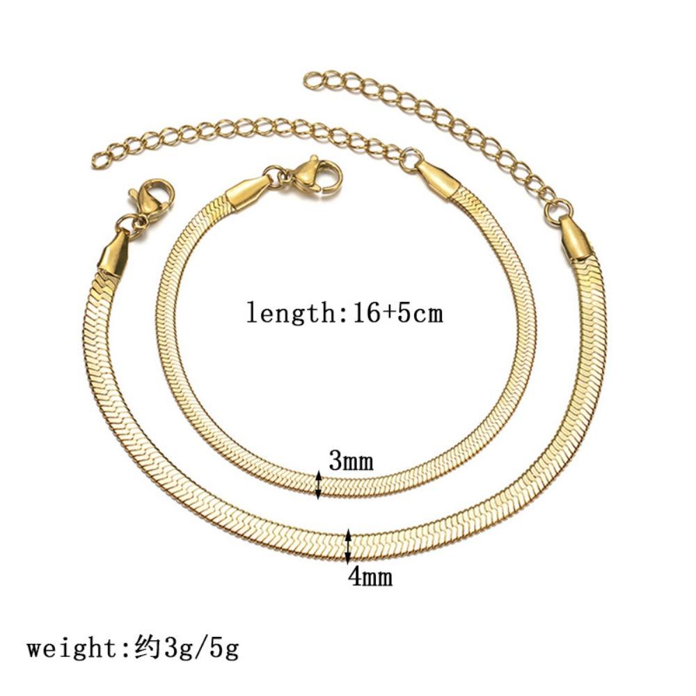 Hip-hop Retro Stainless Steel Blade Chain Bracelets for Men Women Minimalism Trend Versatile Non-fading Jewelry Accessories Gift