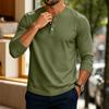 Camicia da Uomo a Maniche Lunghe Colore Vestibilità Casual con Bottoni