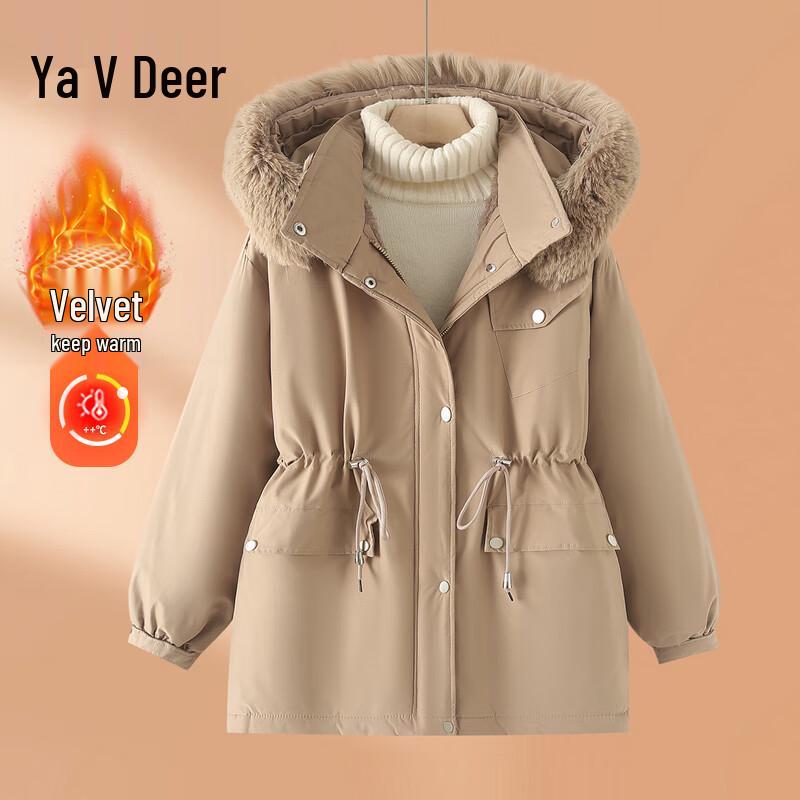 

Женская парка средней длины с подкладкой Yalu 2XL