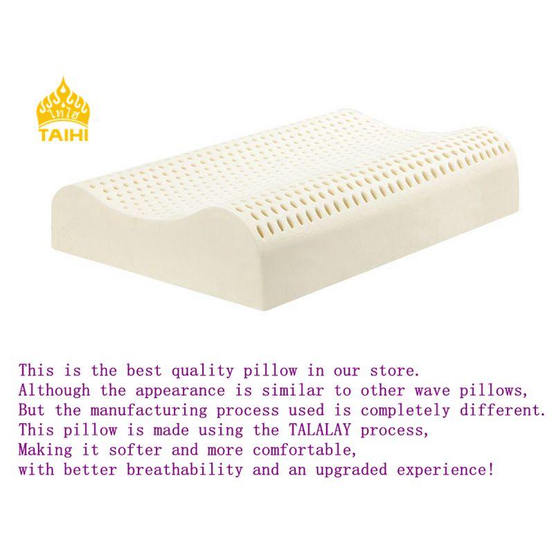 TAIHI High Quality Latex Pillow Thailand Massage Remedial Neck Pain Protect Cervical Health Care Orthopedic Pillows For Sleeping