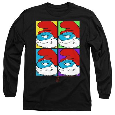 The Smurfs Unisex Adult Papa Smurf Tiles Long-Sleeved T-Shirt