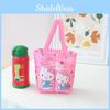 Cartoon Foldable Double Cup Bag With Oxford Fabric Multi Use Carrier For Drink On The Go