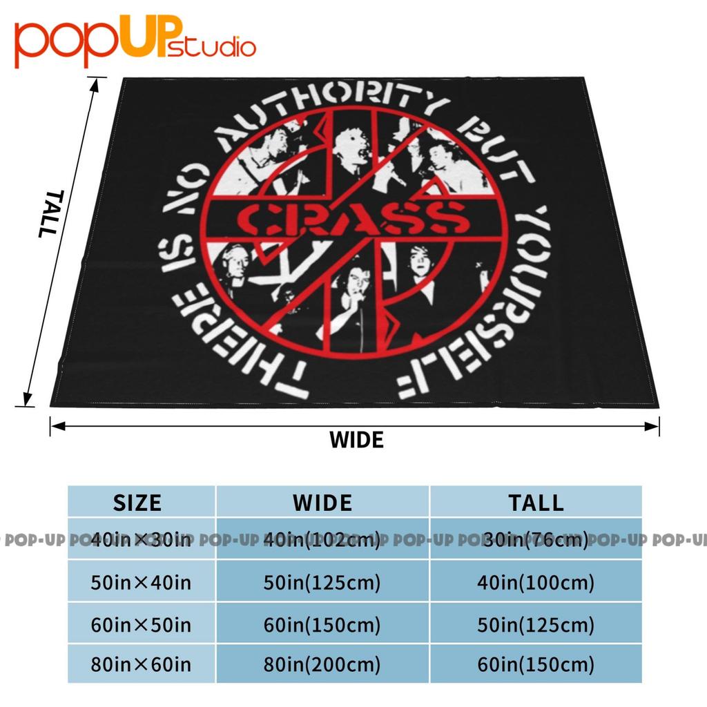 Crass There Is No Authority Uk Shipping Included Ultra-Soft Blanket Quilt Winter Sofa Cover Bed Covers