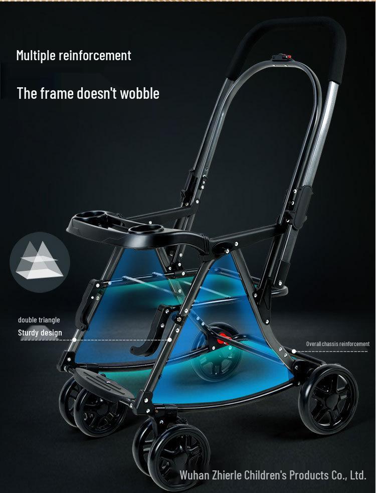 Ultra-light Foldable Four-wheel Baby Stroller for Newborns - Portable Pocket Design