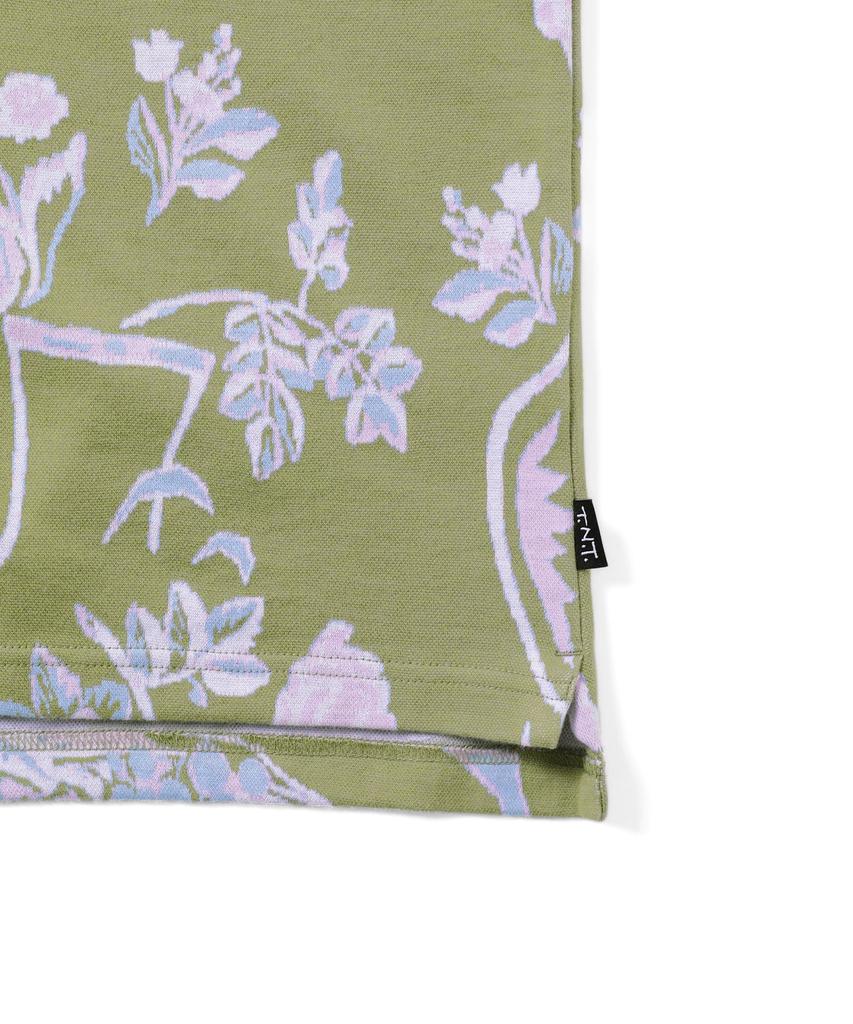 THISISNEVERTHAT Object Jacquard Button Up Top Green