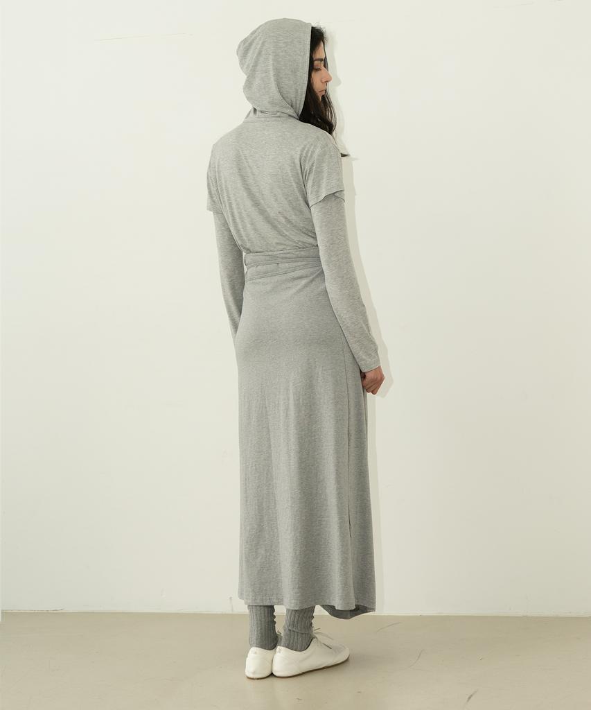 Probo Cotton Wrap Skirt / Grey