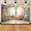 Floral Bow Wedding Scene Background Suitable for Wedding Photo Studio Shooting Background Birthday Party Baby Shower Decoration