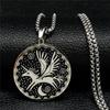 Fashion Horse Stainless Steel Choker Necklace for Men Silver Color Black Heart Necklace Jewelry Colgante Hombre N1048S01