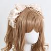 Organza Lolita Headband Big Bow Ribbon Headpiece Korean Style Ruffled Hair Band  For Women