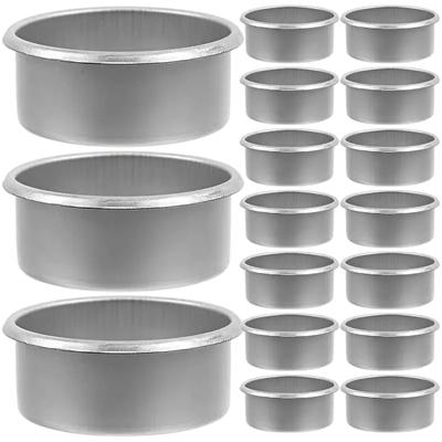 10 latas para velas de té, decoración del hogar, recipientes para hacer velas, moldes para velas DIY, portavelas reutilizables, vaso de hierro para velas de té.