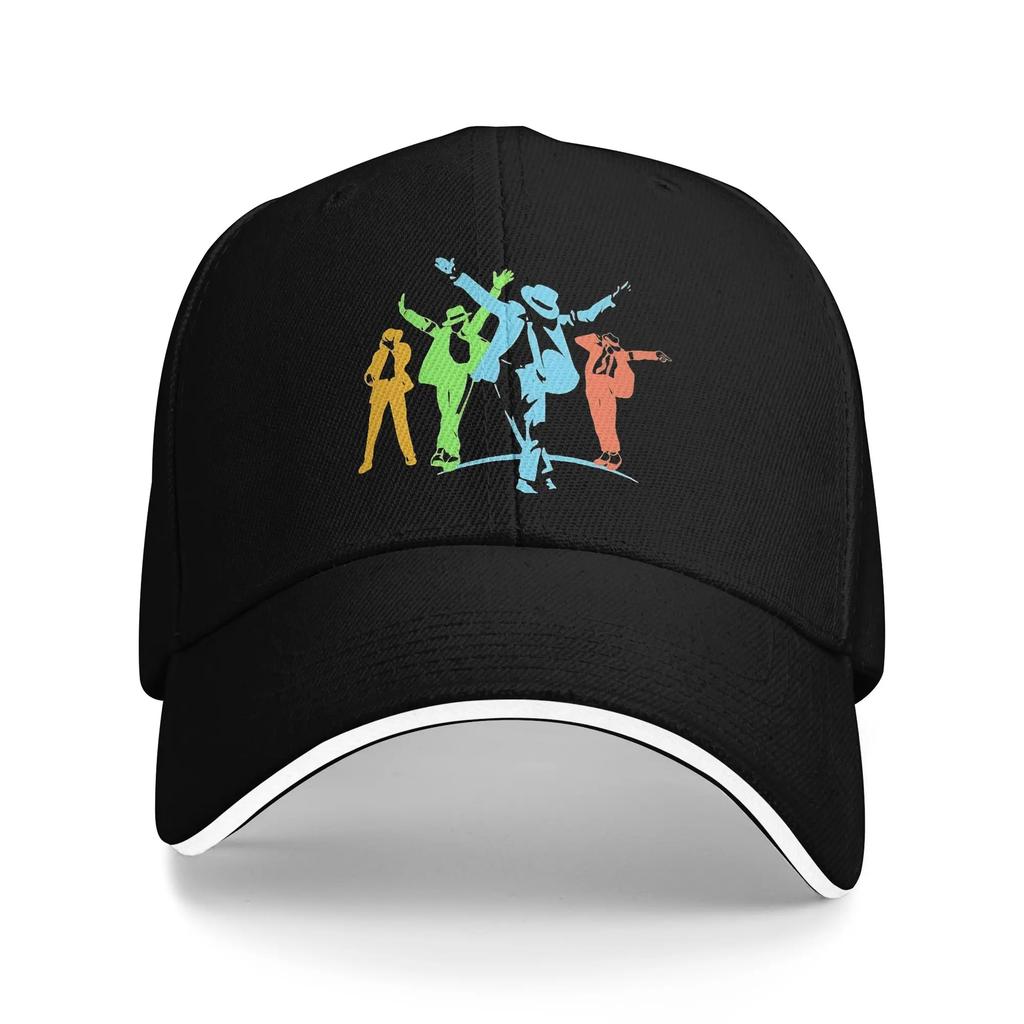 MJ Pop King Baseball Caps Hip Hop Music Sandwich Hat Unisex Style Adjustable Caps Hat Sport
