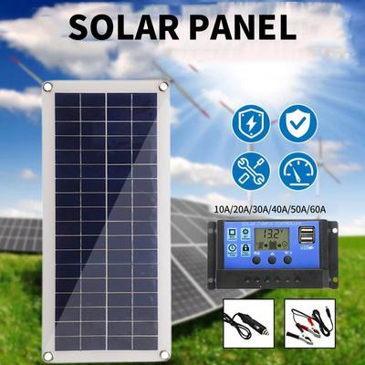 Elastyczny Zestaw Paneli 12V Przełącznik Interfejs Ładowania USB Panel Solarny z Kontrolerem 300W Wodoodporny