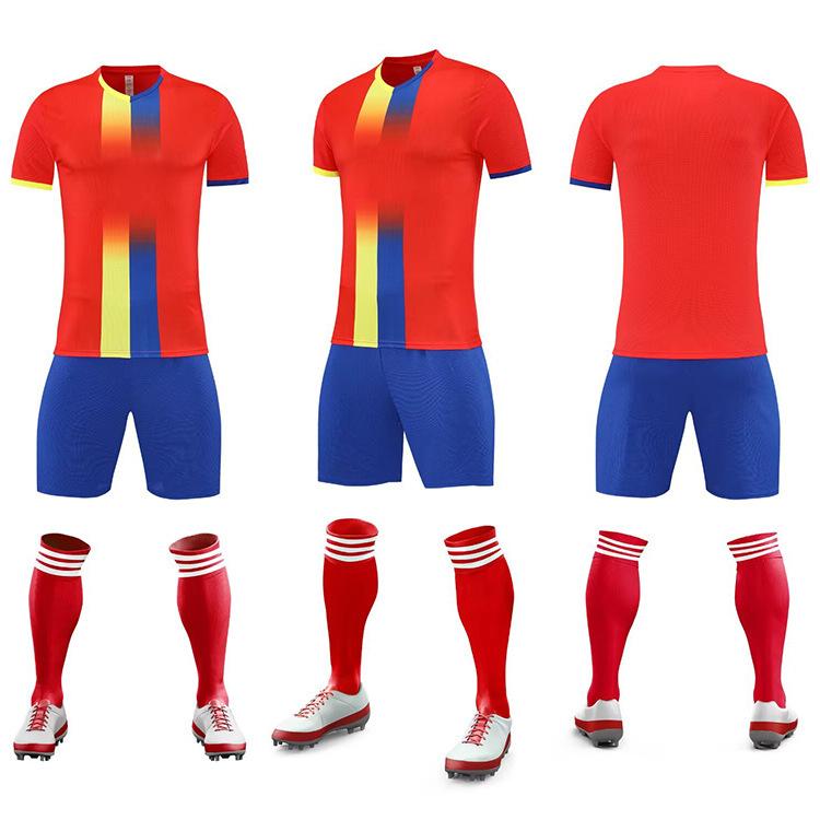 

New Football Jersey Suit Men S College Student Game Jersey Children S Training Jersey Short-Sleeved Sports Jersey Quick-Drying 3XS красный