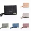 New Korean Style Women's Wallet Short Zipper Multi-card Pure Color Coin Wallet Wholesale Pu Material