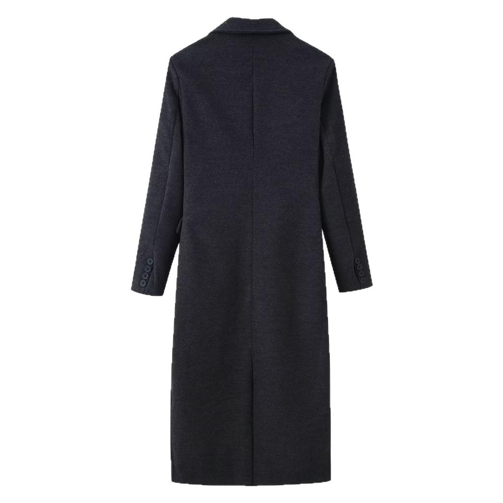 European and American style, French style, women's clothing, fashionable and versatile models, three extended woolen coats and coats