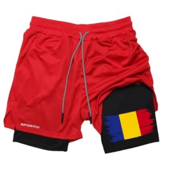 Romania Flag Camouflage Muay Thai Kick Boxing Shorts Men Women Unisex Casual Sportswear Double Layer Quick Dry Training Sport Gym Fitness Workout