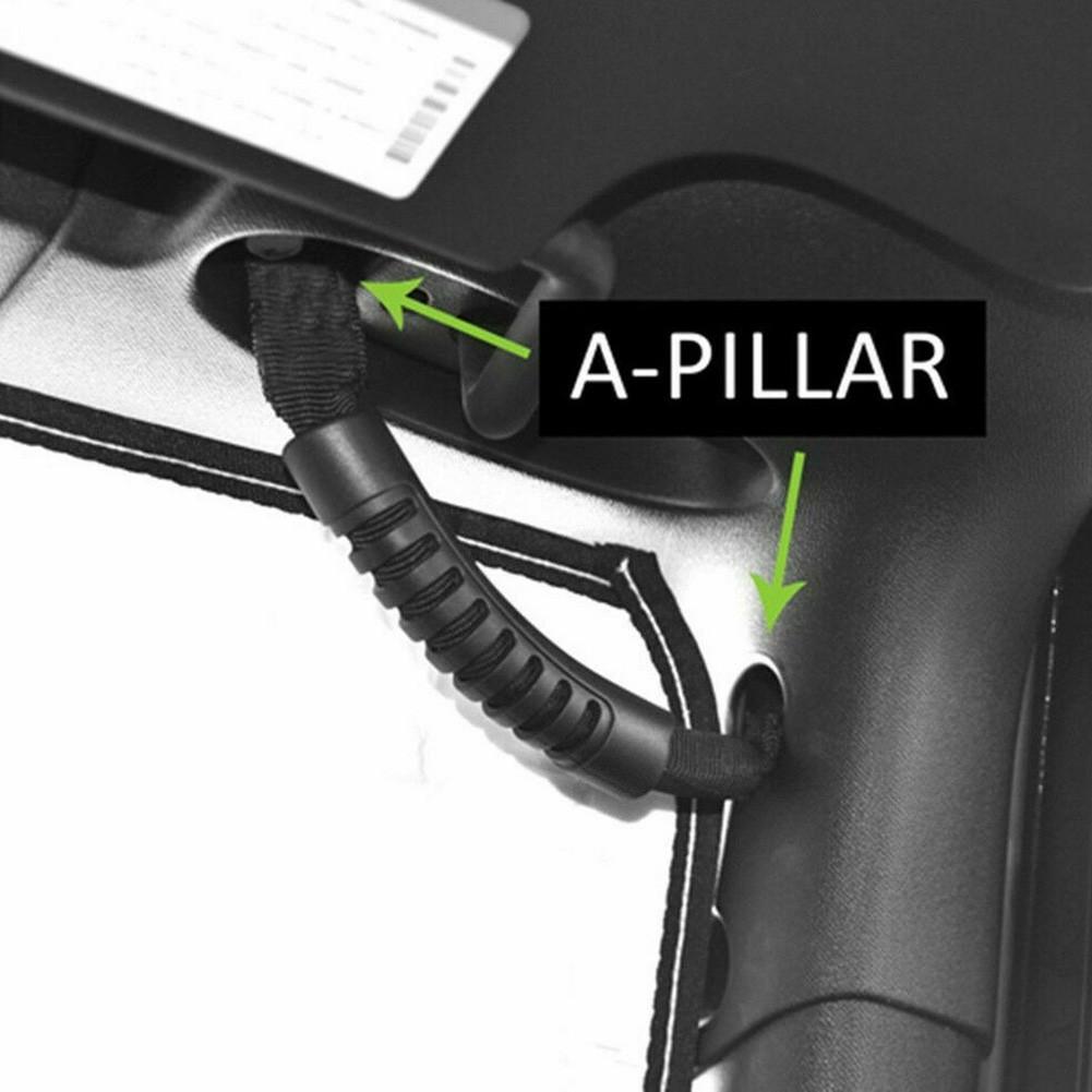 Bil Nylon Web Stropper Med Gummi Grep Innvendige Håndtak Dørhåndtak Passer For Jeep For Wrangler JK 2 Tommer-3 Tommer Polstret Håndtak