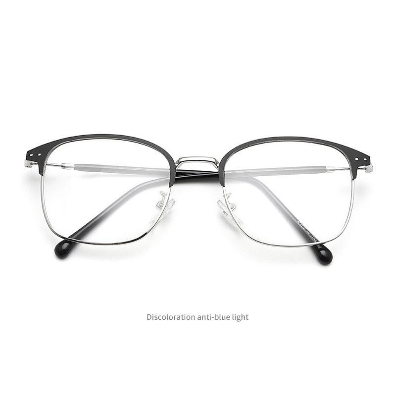 

Pochromic Frameless Eyeglasses for Men Fashion Glasses Anti Radiation Eye Sunglasses for Men Korean Glasses Rectangle Compute