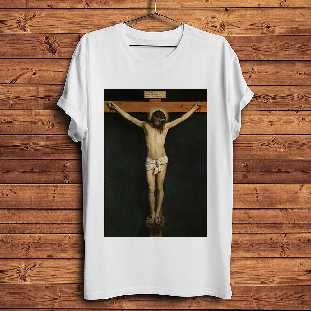 

SKAM Iska Even same paragraph Jesus crucifixion tshirt Unisex summer white short sleeve casual homme t shirt unisex streetwear tee 4XL