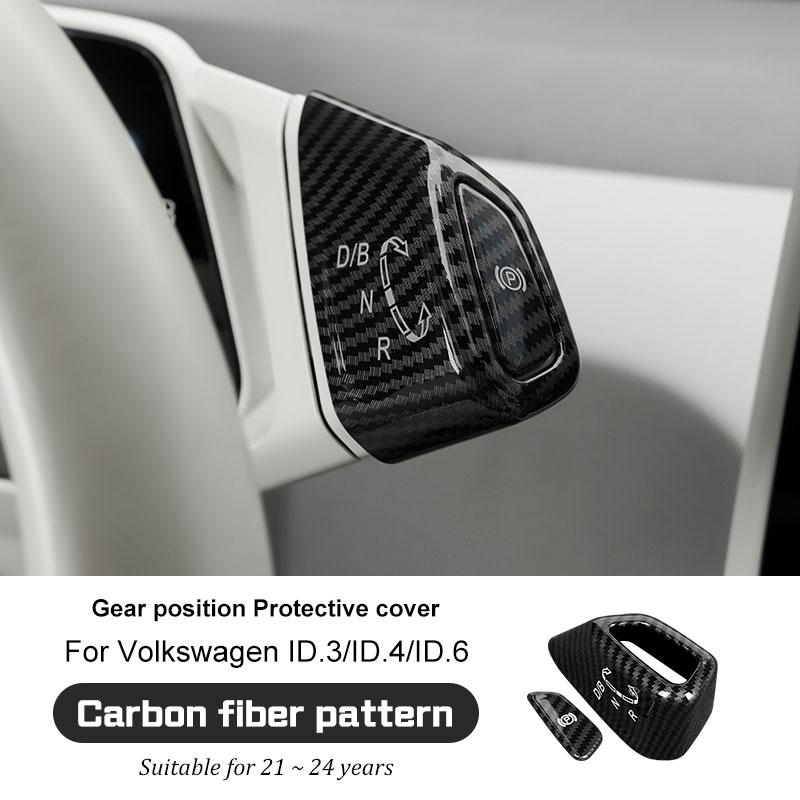 Car Gear Knob Decorative Panel Frame and P Button Cover Trim Interior for VW Volkswagen ID.3/ID.4 I/ID.6