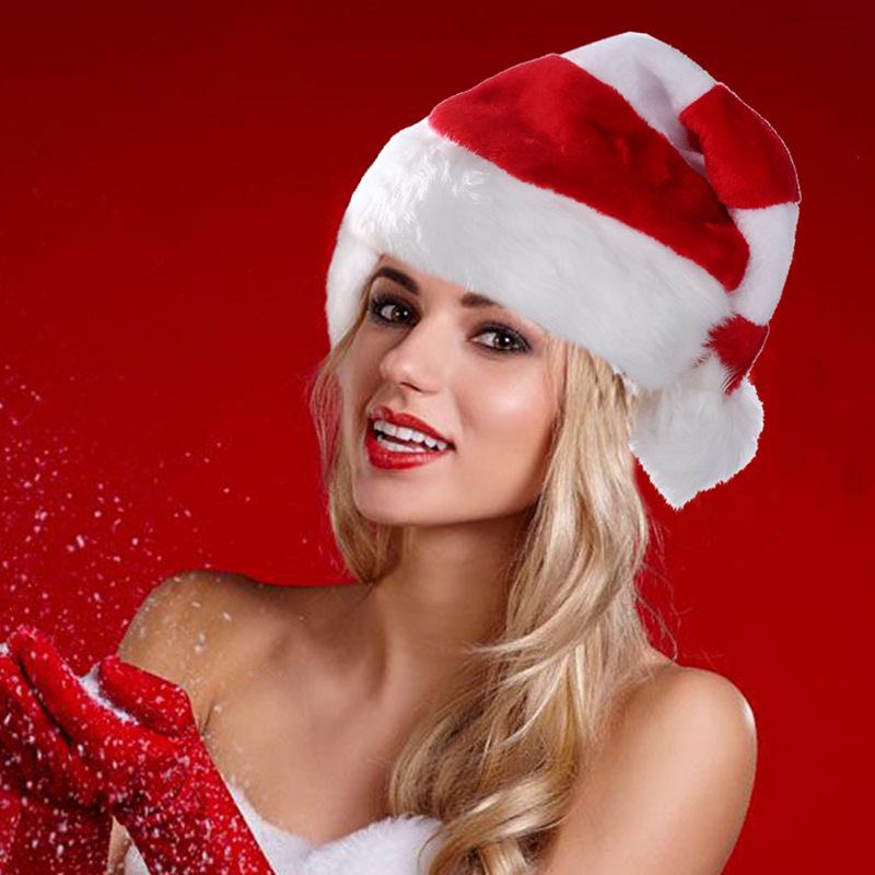 Red Green, Christmas Hat, Christmas Decoration, Long Plush, Red and White Checkered Hat, Party Decoration Props, Cosplay Supplies