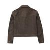 Connect Kinloch [Real Leather] Cow Suede Trucker Jacket (Ash Brown)