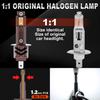 2Pcs H1 LED Headlight Turbo Bulbs Canbus Mini Wireless Lamps W/ Fan 25000LM CSP Chips Super Bright Car Fog Lights Headlamp Plug&Play 6500K White