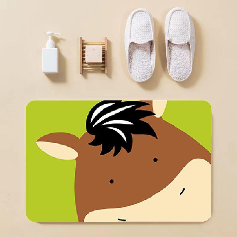 Ins Wind Simple Diatom Mud Bathroom Absorbent Floor Mat