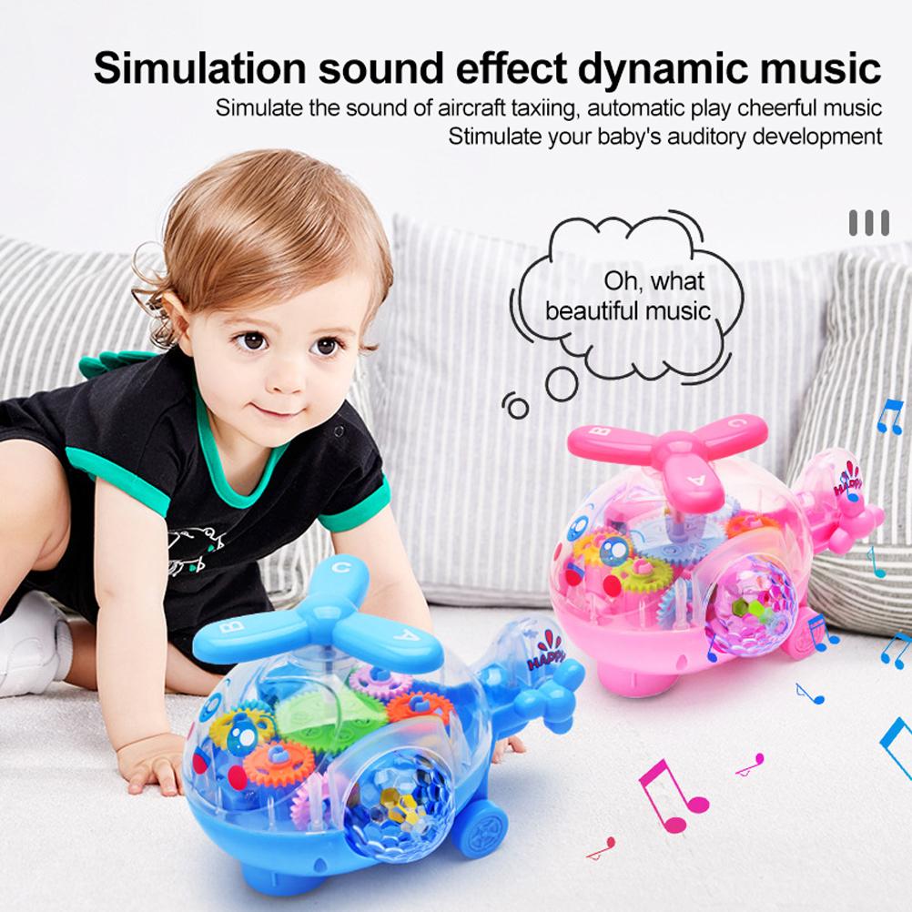 Flugzeugspielzeug für Kinder Flugzeugspielzeugmodell mit LED-Blinklichtern und Musik Elektrisches Flugzeugspielzeug