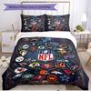 3-teiliges Bettbezug-Set (1 * Bettbezug + 2 * Kissenbezug, ohne Kern), NFL Print Weiches All-Season Bettwäscheset, Heim Schlafzimmer Dekor Geschenk