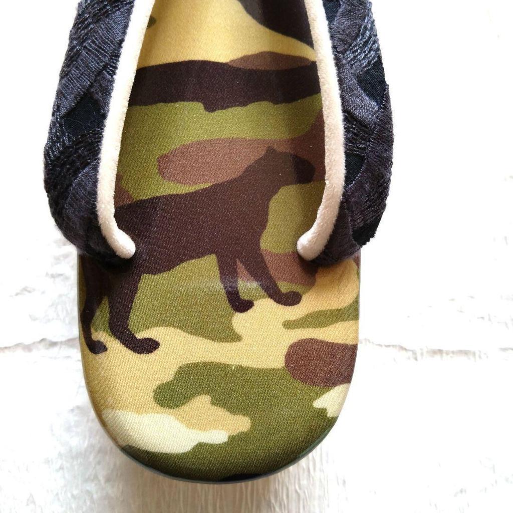 Used Kimono sandals camouflage pattern