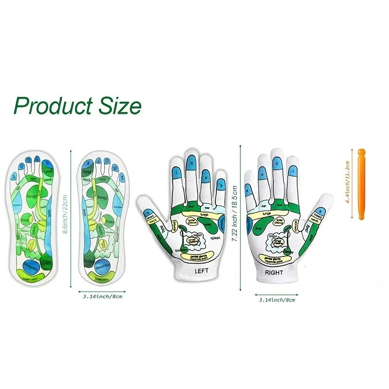 Acupressure Reflexology Gloves Socks Set Massage With Point Massager Tools Hand Spa Reflexology Sock Five Toe Separate Socks