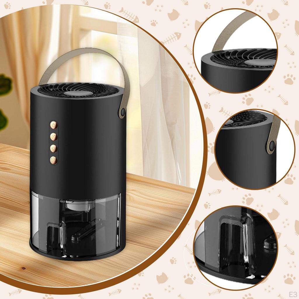 Dehumidifier Air Cleaner Auto Shut Off Convenient Household Quiet Negative Ion Purifier for Living