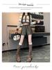 Women's Black PU Leather High Waist Wide-Leg Shorts - 2024 Autumn/Winter Collection