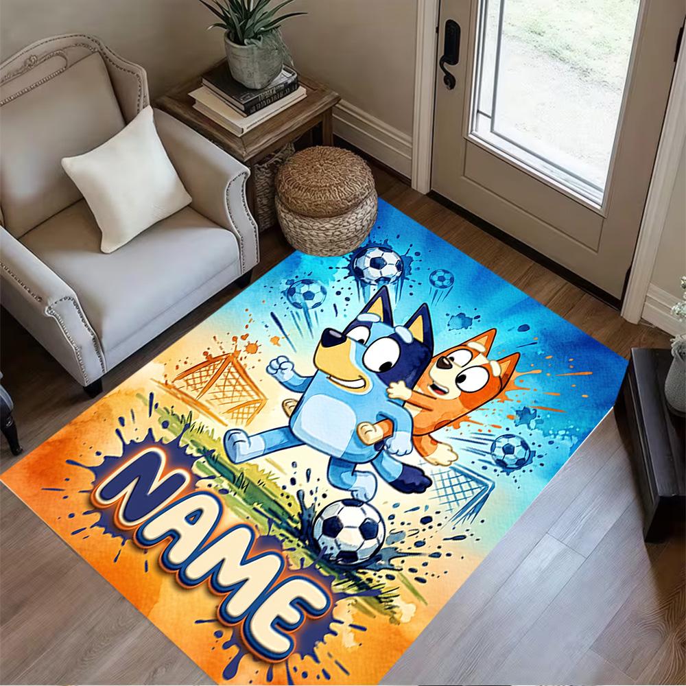 Winter Sports Celebration Customize Your Name Floor Rug Office Rug Design for Decorate room Living Rooms Balcony Game Room Anti-slip Rug