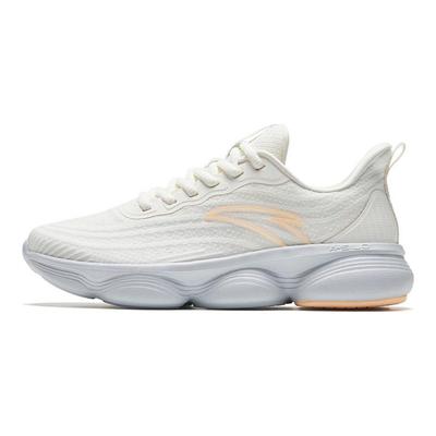 Runde Zehenpartie Bequem Rutschfest Stoßdämpfend Niedrig geschnitten Laufschuhe Damen Sneaker Weiß 922335572-2