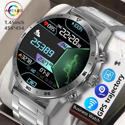 Nfc Ecg Assistant Vocal Montre Connectée 454*454 Hd Trajectoire Gps Sport Étanche Ip68 Pour Android Montre Connectée Ultime Hommes