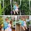 Luminous couple swing flower fairy, hanging, decorative craft, resin material, fluorescent wing fairy