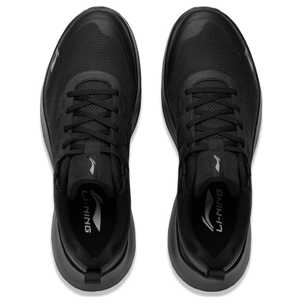 New LiNing Light String Cushioning, Slip Resistant, Abrasion Resistant, Lightweight Low Top Running Shoes Men's Black ARSU069-4