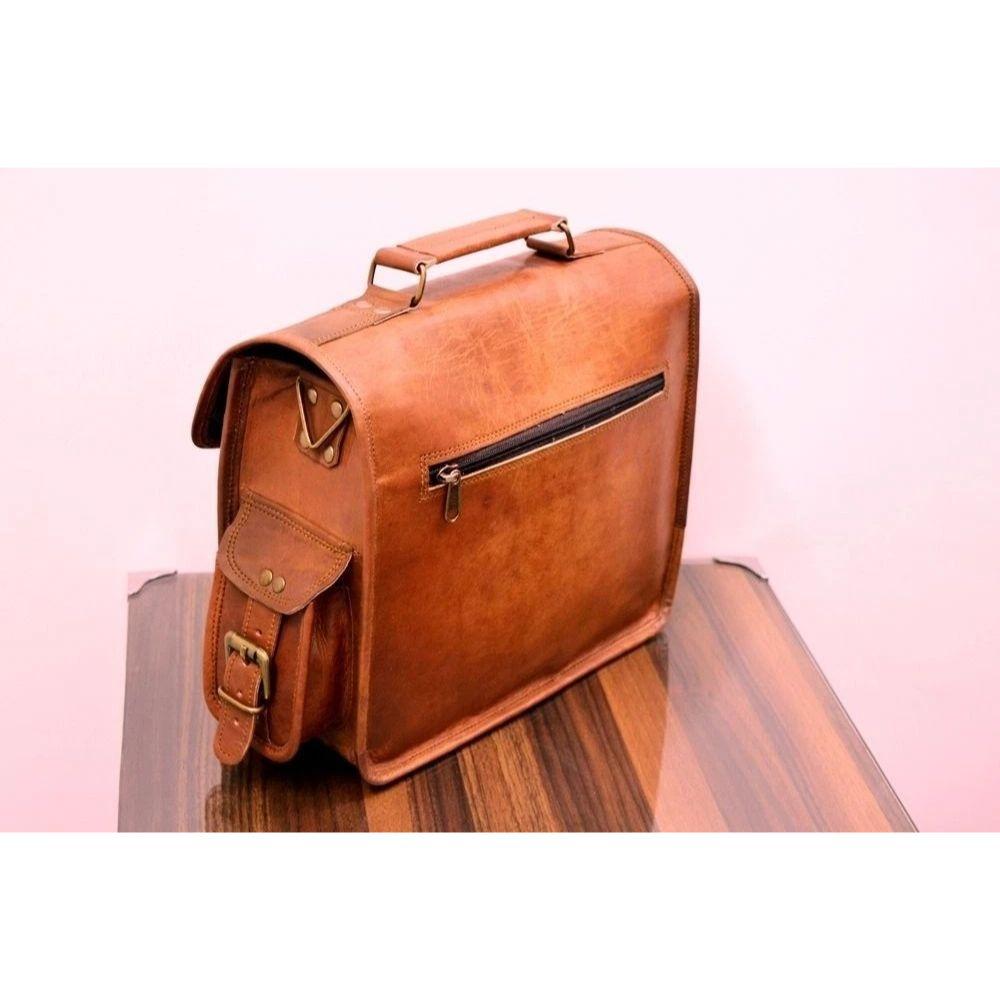 Vintage braun Leder Messenger Bag Schulter Laptop Tasche Aktentasche Herren echt